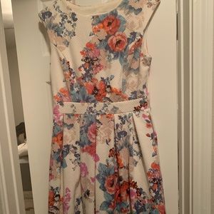 Floral Fit and Flare Dress